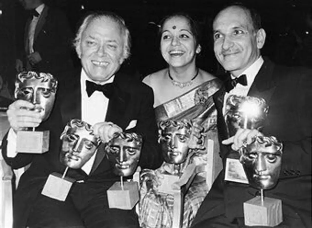 Rohini Hattangadi
Rohini at the BAFTA ceremony in the 1980s as she happily posed with her award